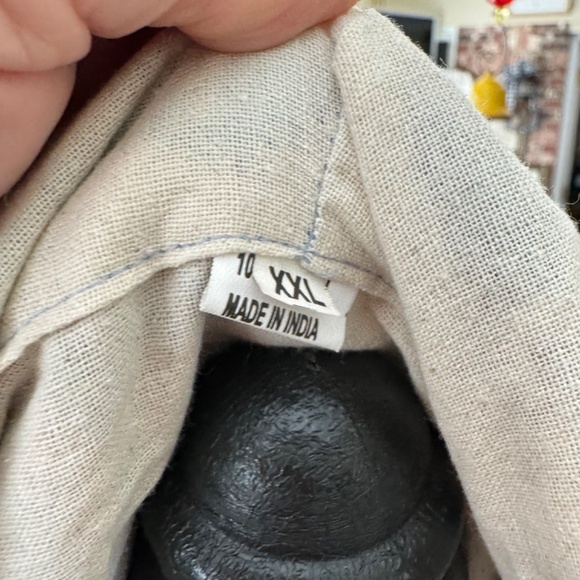 Hippie Patchwork Floral Embroidery Button Up Hooded Sweatshirt Size XXL - Picture 10 of 12